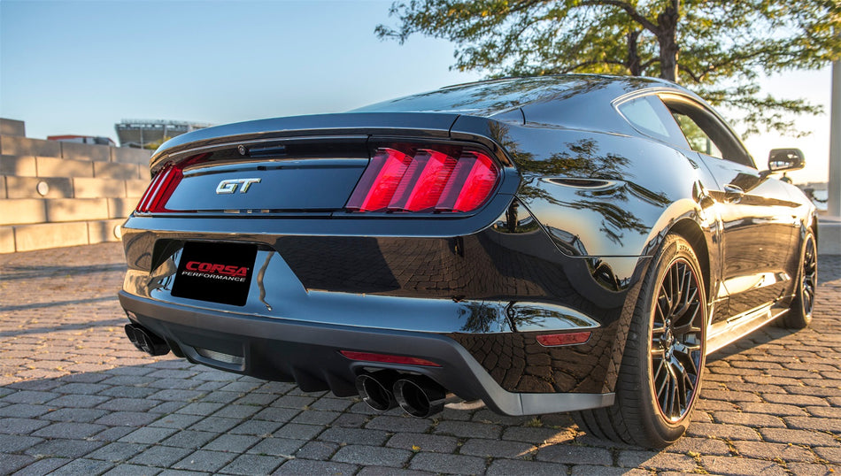 3.0in. Axle-Back Dual Rear Exit With Twin 4.0in. Black PVD Pro-Series Tips
