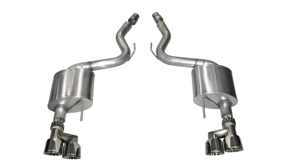 3.0in. Axle-Back Dual Rear Exit With Twin 4.0in. Polished Pro-Series Tips
