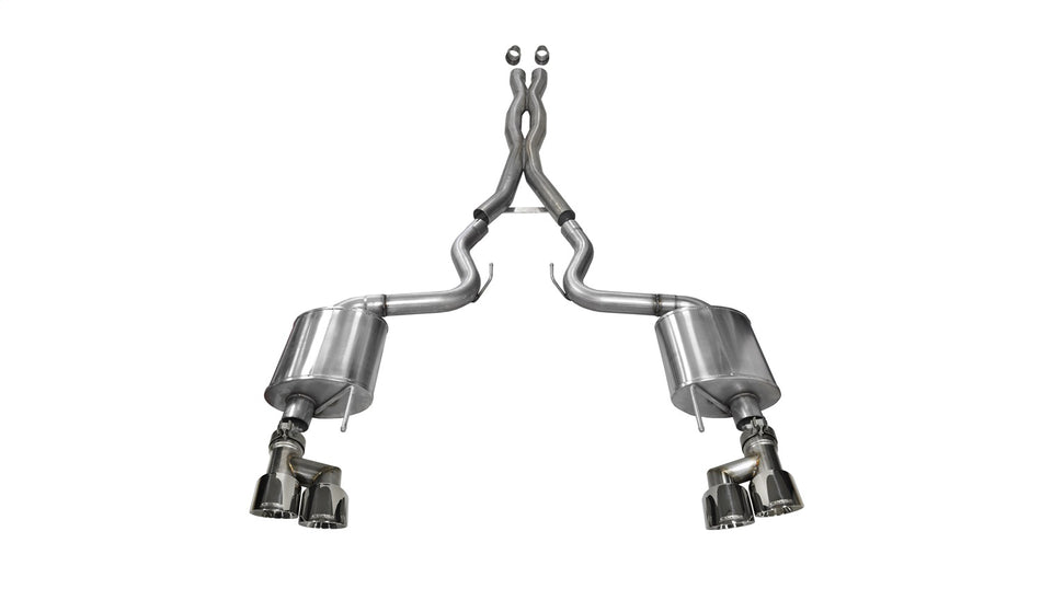 3.0in. Cat-Back Dual Rear Exit With Twin 4.0in. Polished Pro-Series Tips