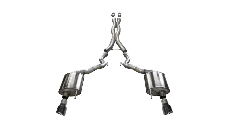 3.0in. Cat-Back Dual Rear Exit With Single 4.5in. Black PVD Pro-Series Tips