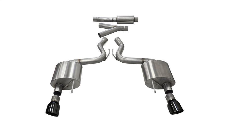 3.0in. Cat-Back Dual Rear Exit With Single 4.5in. Black PVD Pro-Series Tips