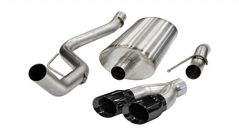 3.0in. Cat-Back Single Side Exit With Twin 4.0in. Black PVD Pro-Series Tips