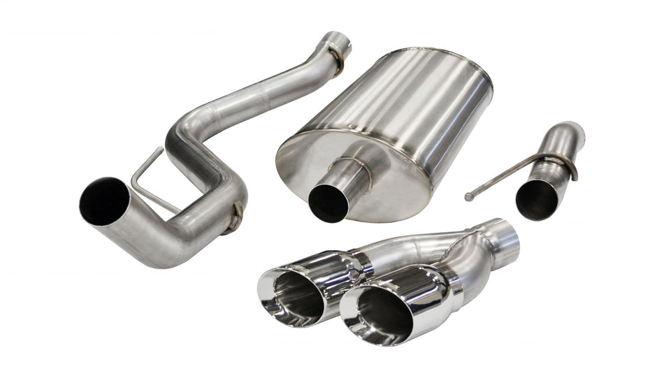 3.0in. Cat-Back Single Side Exit With Twin 4.0in. Polished Pro-Series Tips