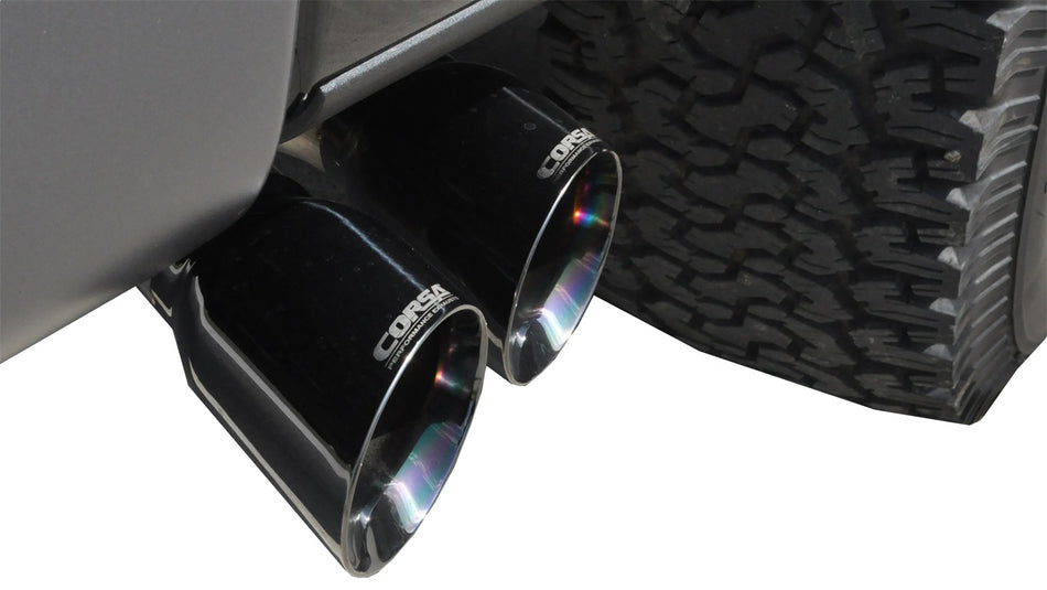 3.0in. Cat-Back Single Side Exit With Twin 4.0in. Black PVD Pro-Series Tips