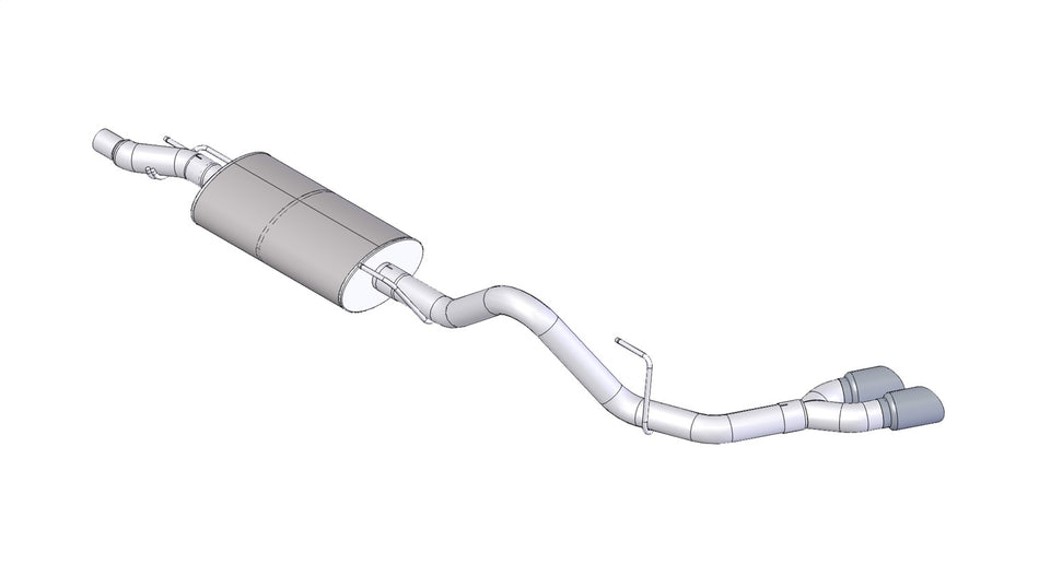 3.0in. Cat-Back Single Side Exit With Twin 4.0in. Polished Pro-Series Tips