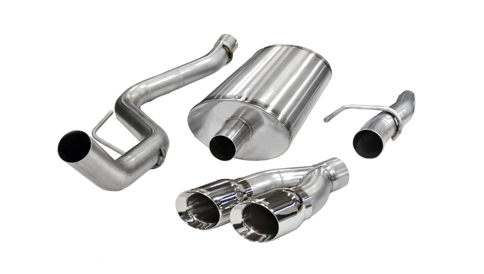3.0in. Cat-Back Single Side Exit With Twin 4.0in. Polished Pro-Series Tips