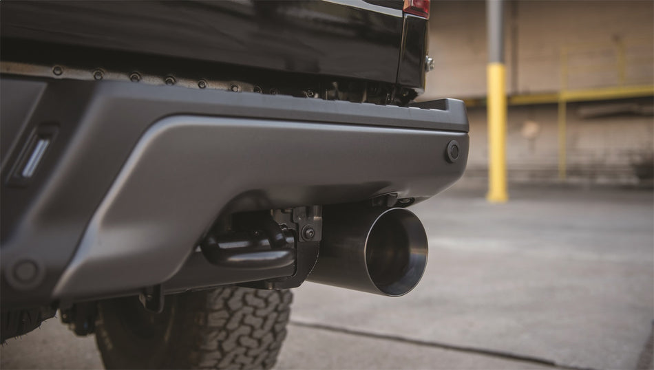 3.0in. Cat-Back Dual Rear Exit With Single 5.0in. Black PVD Straight Cut Tips