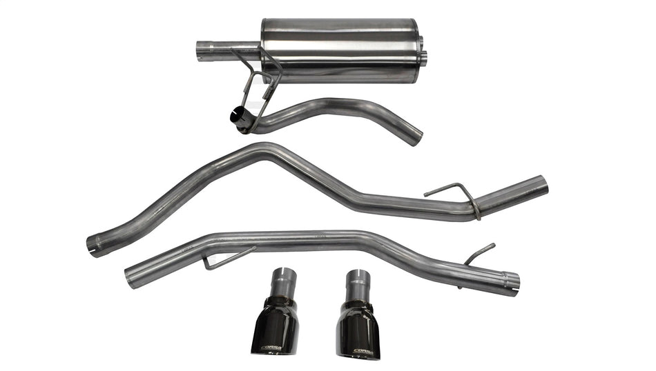 3.0in. Cat-Back Dual Rear Exit With Single 4.5in. Black PVD Pro-Series Tips