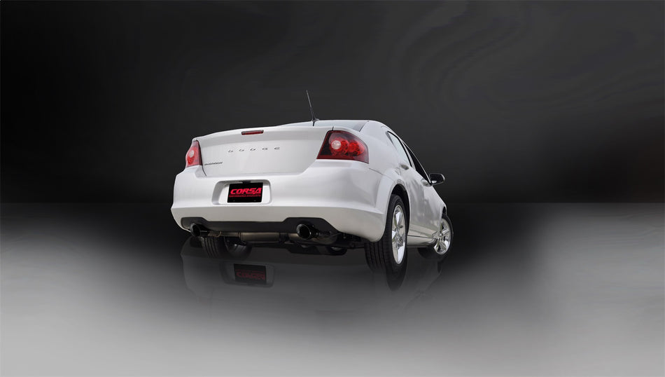 2.5in. Cat-Back Dual Rear Exit With Single 4.0in. Black PVD Pro-Series Tips