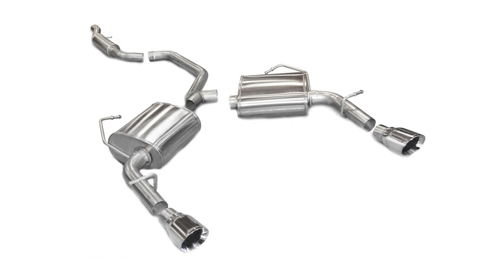 2.5in. Cat-Back Dual Rear Exit With Single 4.0in. Polished Pro-Series Tips