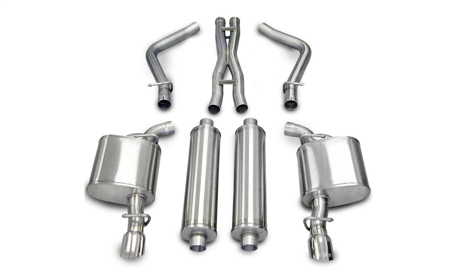 2.5in. Cat-Back Dual Rear Exit With Single 3.5in. Polished Pro-Series Tips