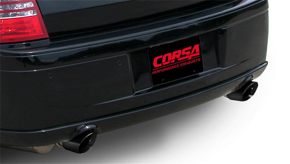 2.75in. Cat-Back Dual Rear Exit With Single 4.0in. Black PVD Pro-Series Tips