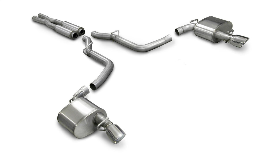 2.75in. Cat-Back Dual Rear Exit With Single 4.0in. Polished Pro-Series Tips
