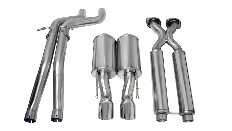 2.5in. Cat-Back Dual Center Rear Exit With Single 4.0in. Polished Pro-Series Tip