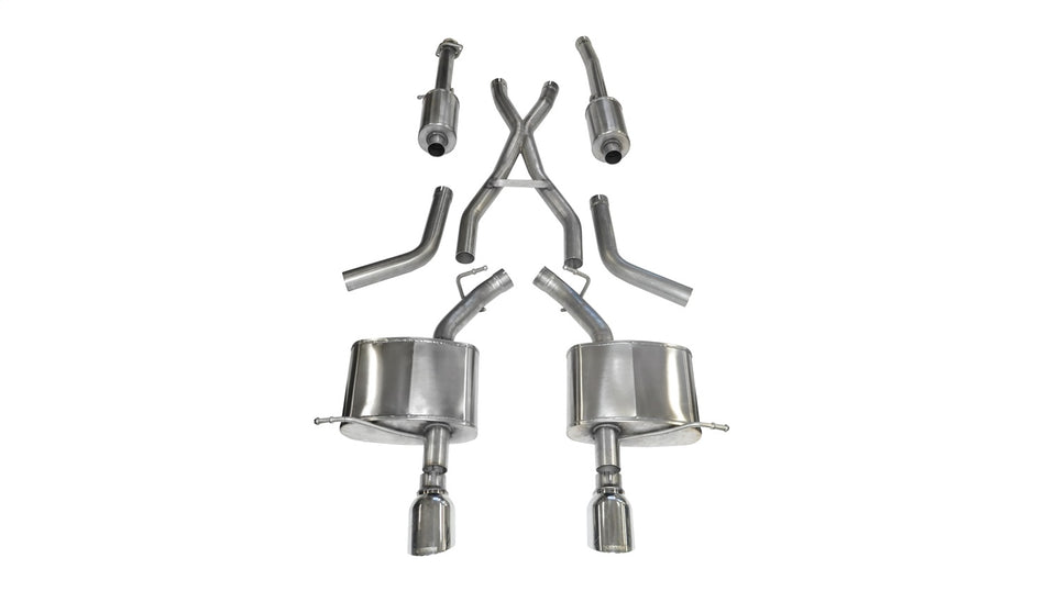 2.5in. Cat-Back Dual Rear Exit With Single 4.5in. Polished Pro-Series Tips