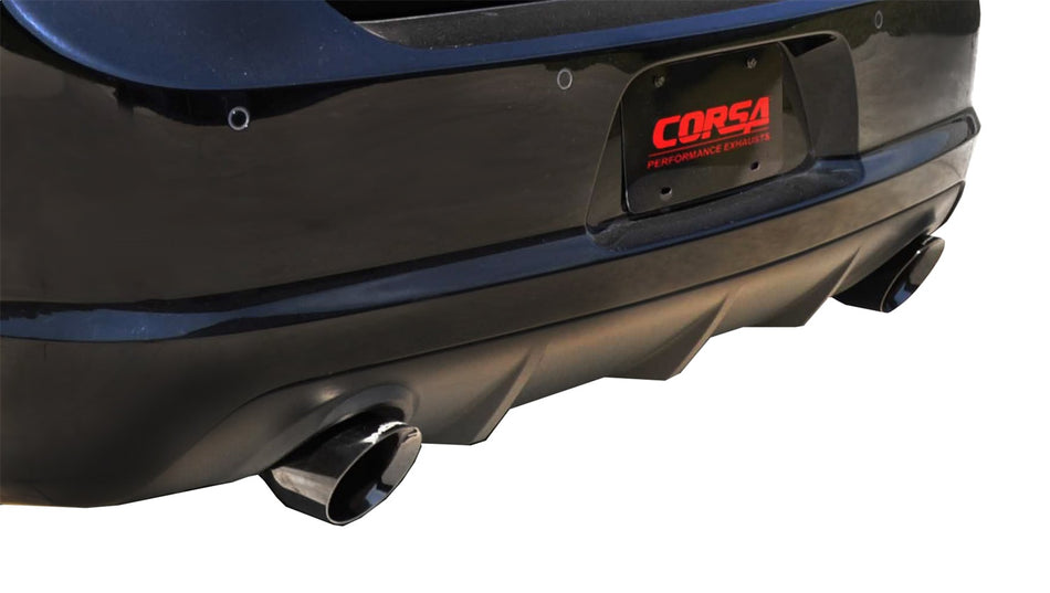 2.75in. Cat-Back Dual Rear Exit With Single 4.5in. Black PVD Pro-Series Tips