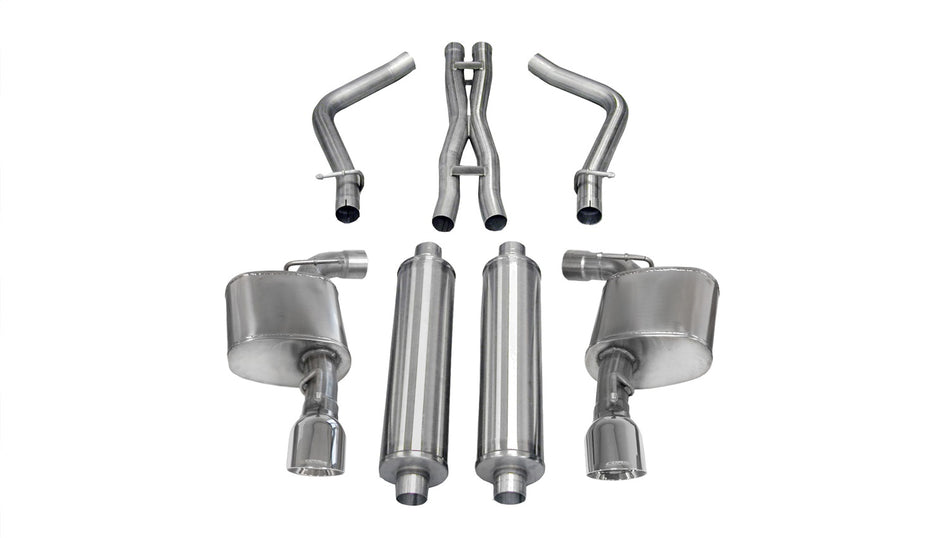 2.75in. Cat-Back Dual Rear Exit With Single 4.5in. Polished Pro-Series Tips