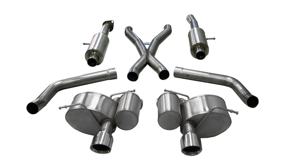 2.75in. Cat-Back Dual Rear Exit With Single 4.5in. Polished Pro-Series Tips