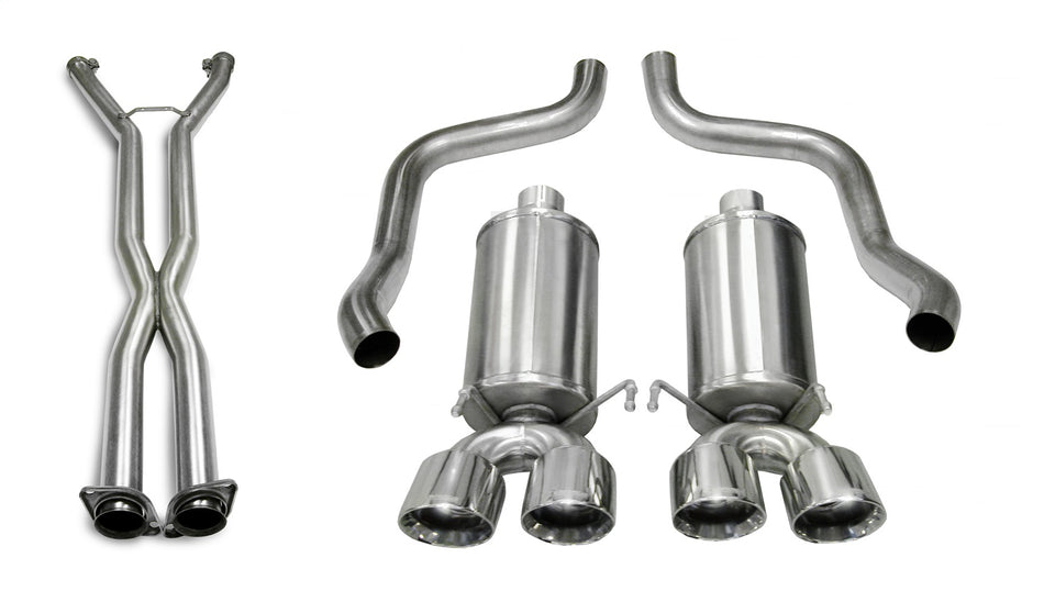 2.5in. Cat-Back Dual Rear Exit With Twin 3.5in. Polished Pro-Series Tips