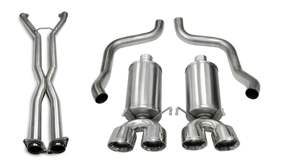 2.5in. Cat-Back Dual Rear Exit With Twin 3.5in. Polished Pro-Series Tips