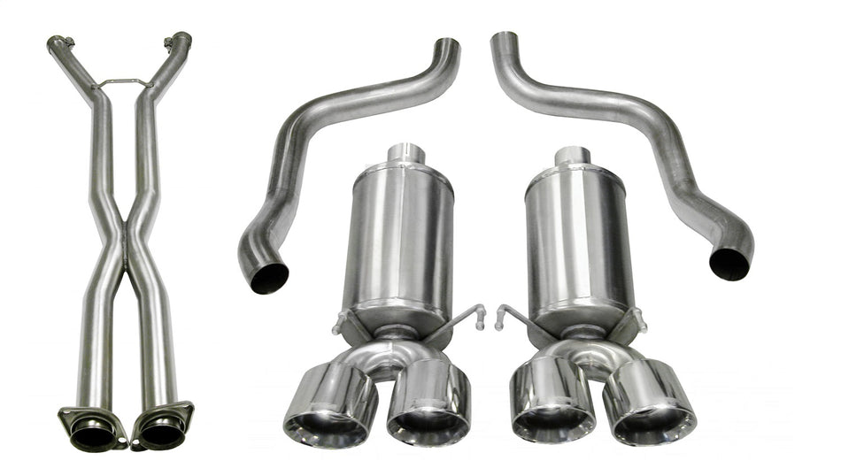 2.5in. Cat-Back Dual Rear Exit With Twin 3.5in. Polished Pro-Series Tips