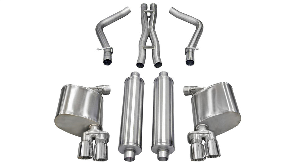 2.5in. Cat-Back Dual Rear Exit With Twin 3.0in. Polished Pro-Series Tips