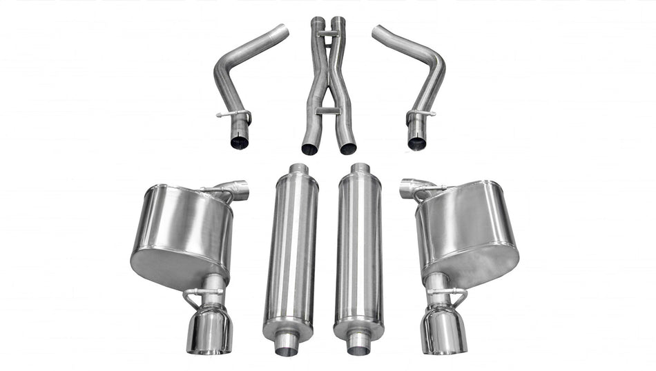 2.5in. Cat-Back Dual Rear Exit With Single 4.5in. Polished Pro-Series Tips