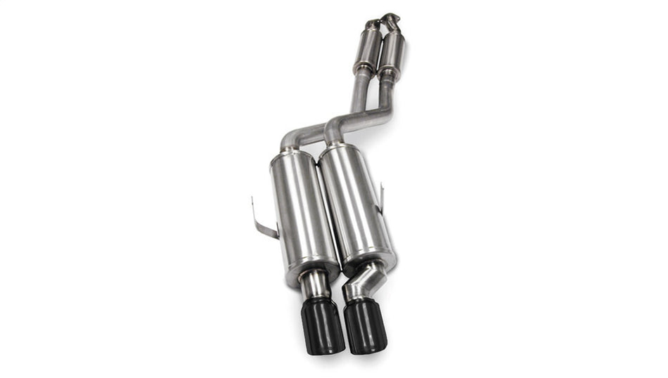 2.25in. Cat-Back Single Rear Exit With Twin 3.0in. Black PVD Pro-Series Tips