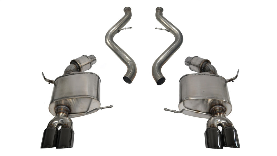 2.5in. Cat-Back Dual Rear Exit With Twin 3.0in. Black PVD Pro-Series Tips