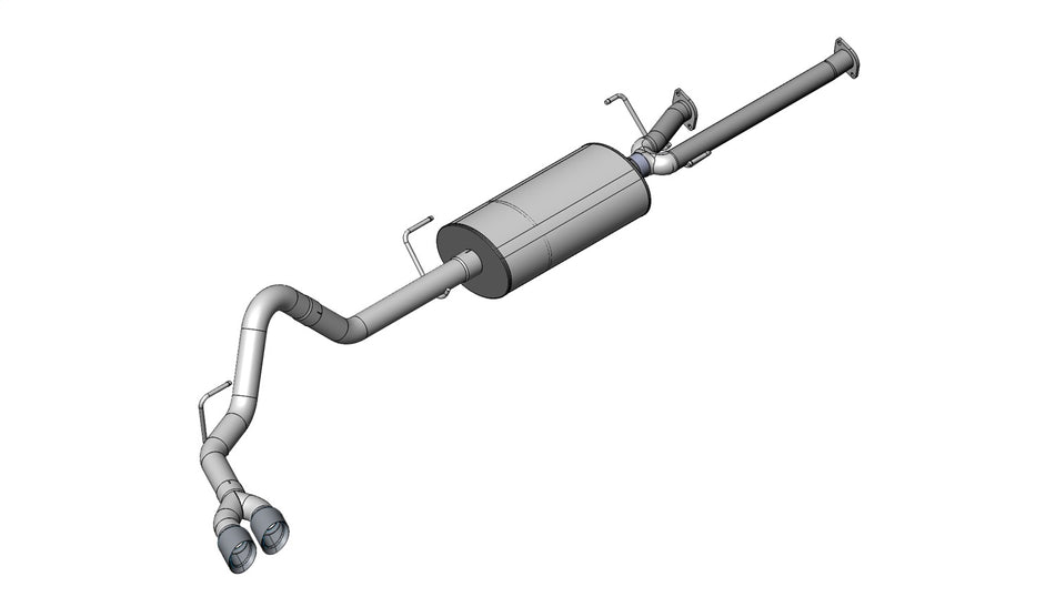 3.0in. Cat-Back Single Side Exit With Twin 4.0in. Black PVD Pro-Series Tips