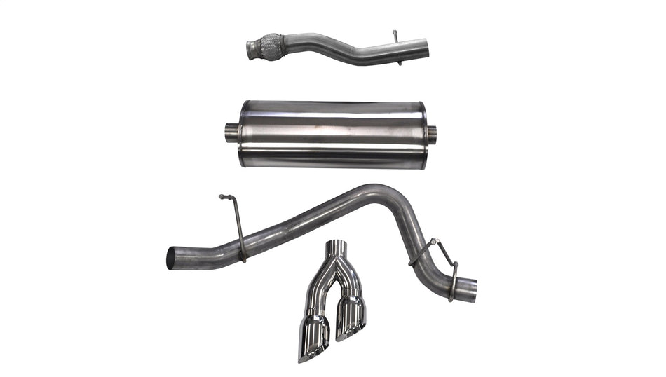 3.0in. Cat-Back Single Side Exit With Twin 4.0in. Polished Pro-Series Tips