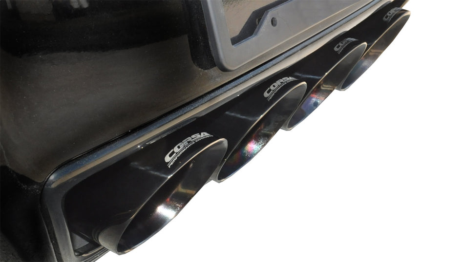 2.75in. Valve-Back Dual Rear Exit With Quad 4.5in. Black PVD Pro-Series Tips