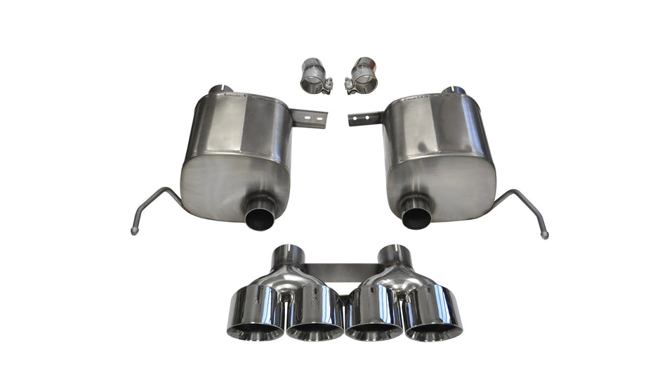 2.75in. Valve-Back Dual Rear Exit With Quad 4.5in. Polished Pro-Series Tips