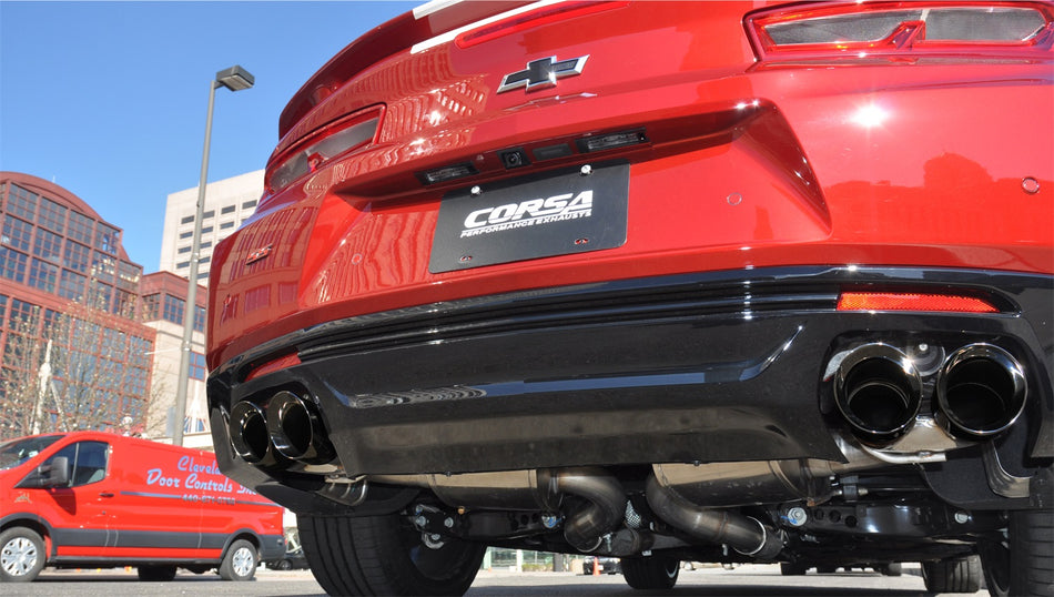 3.0in. Cat-Back Dual Rear Exit With Twin 4.0in. Black PVD Pro-Series Tips