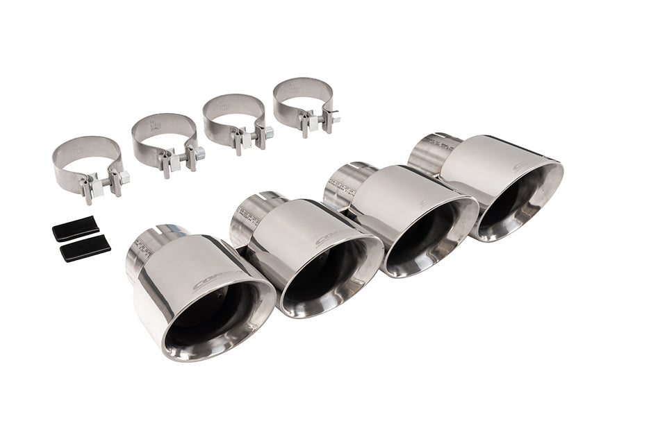Quad 4.5in. Polished Pro-Series Tip Kit (Clamps Included)