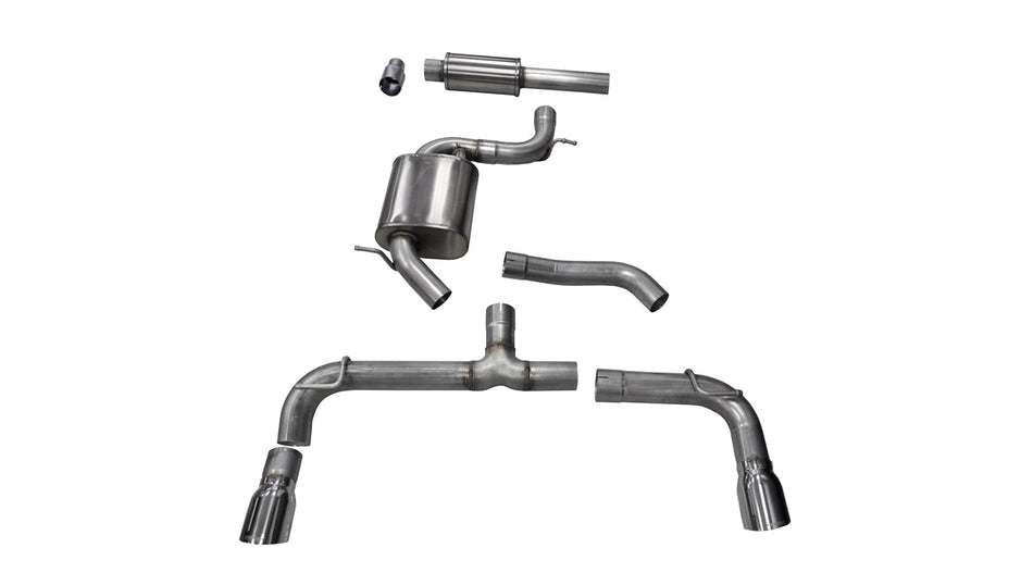 3.0in. Cat-Back Dual Rear Exit With Single 4.0in. Polished Pro-Series Tips