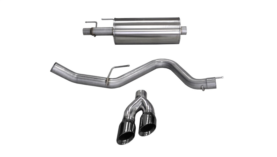 3.0in. Cat-Back Single Side Exit With Twin 4.0in. Black PVD Pro-Series Tips