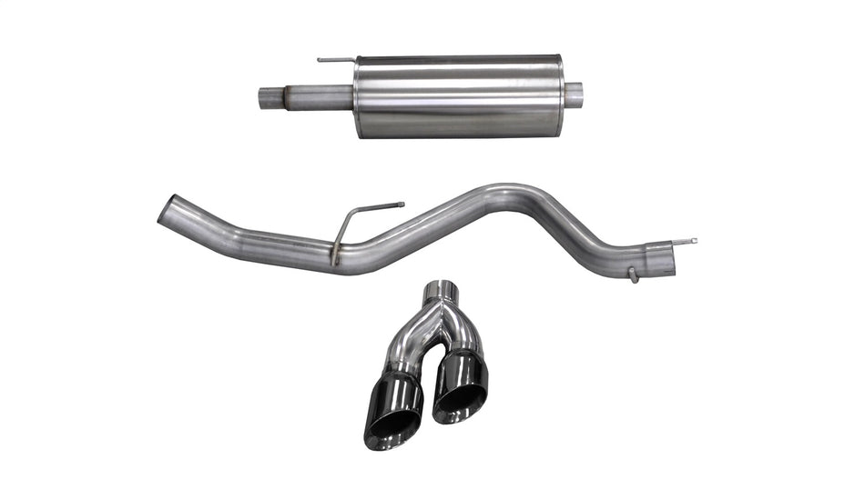 3.0in. Cat-Back Single Side Exit With Twin 4.0in. Black PVD Pro-Series Tips