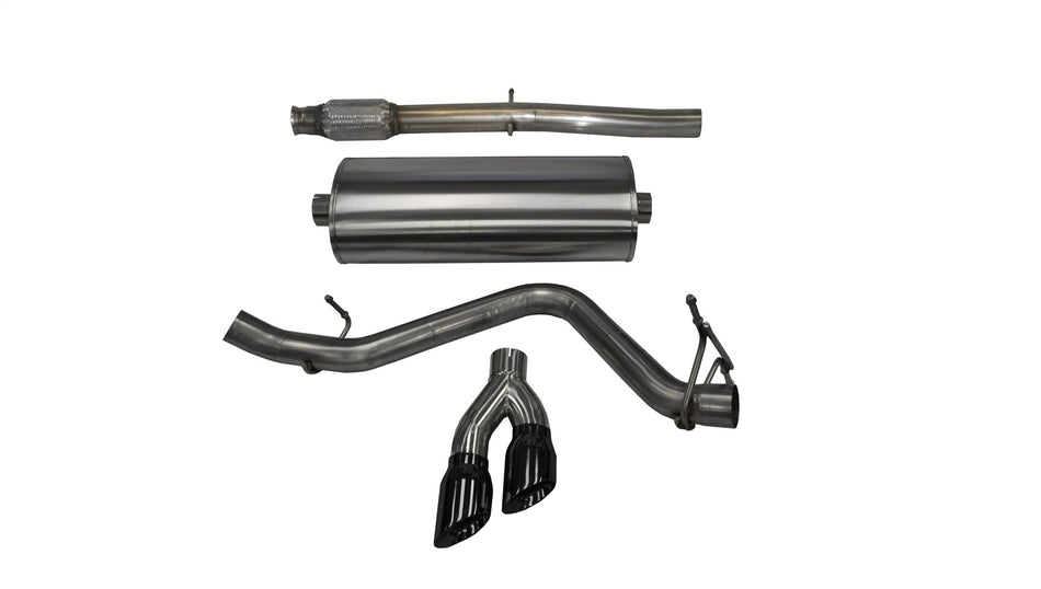 3.0in. Cat-Back Single Side Exit With Twin 4.0in. Black PVD Pro-Series Tips