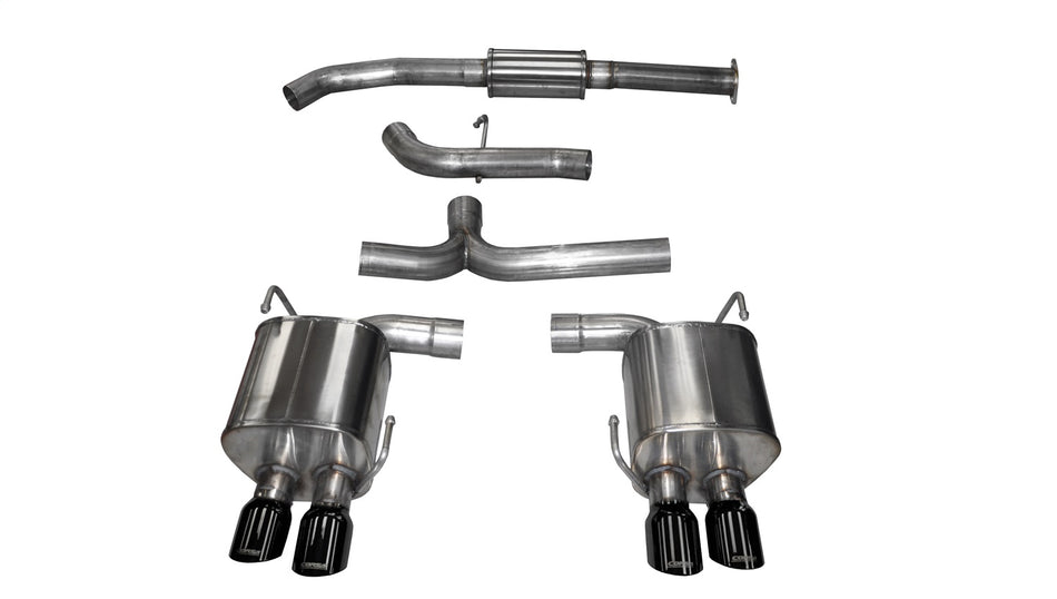 3.0in. Cat-Back Dual Rear Exit With Twin 3.5in. Black PVD Pro-Series Tips