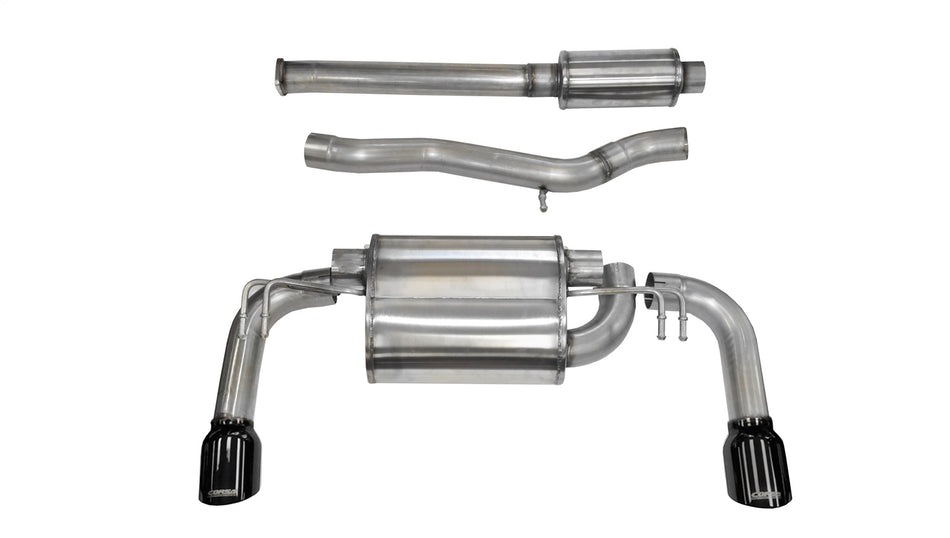 3.0in. Cat-Back Dual Rear Exit With Single 4.5in. Black PVD Pro-Series Tips