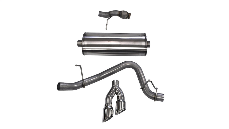 3.0in. Cat-Back Single Side Exit With Twin 4.0in. Polished Pro-Series Tips