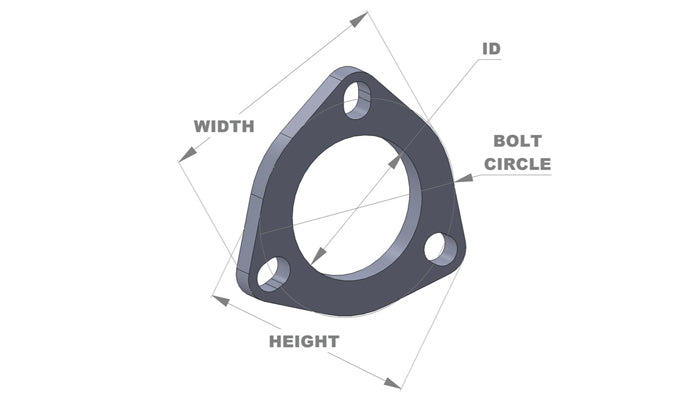Vibrant Performance - 1485S - 3-bolt Stainless Steel Flange (2.75 In. I.D.) - Single Flange  Retail Packed