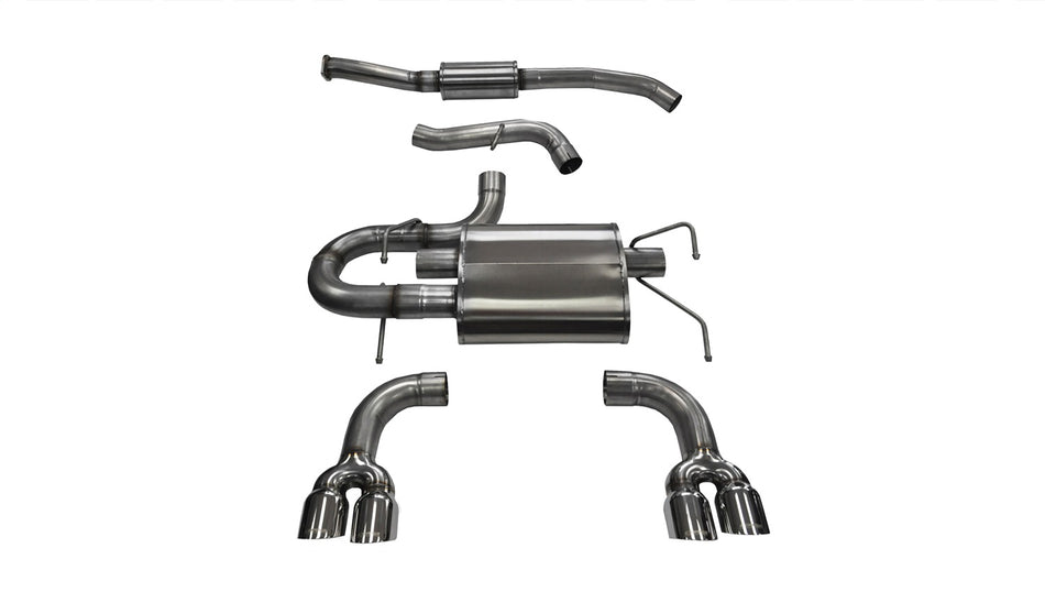 3.0in. Cat-Back Dual Rear Exit With Twin 3.5in. Polished Pro-Series Tips