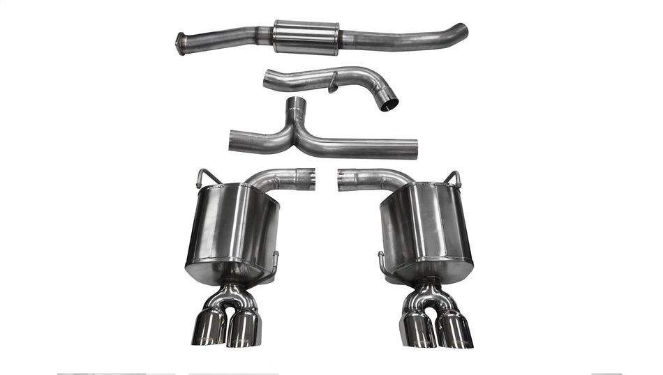 3.0in. Cat-Back Dual Rear Exit With Twin 3.5in. Polished Pro-Series Tips