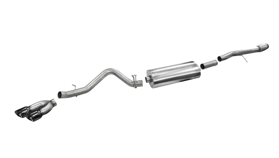 3.5in. Cat-Back Single Side Exit With Twin 4.5in. Black PVD Pro-Series Tips