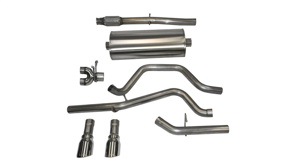 3.0in. Cat-Back Dual Rear Exit With Single 4.0in. Polished Pro-Series Tips