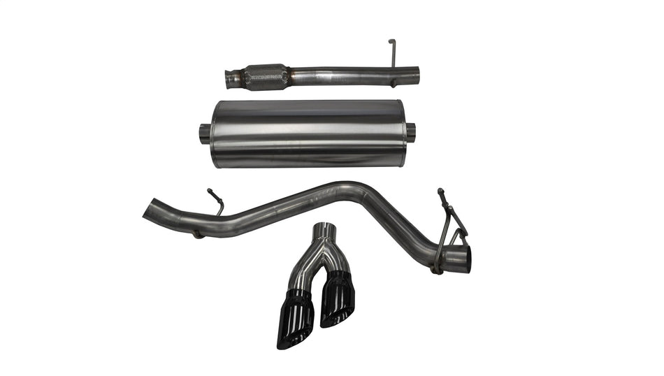 3.0in. Cat-Back Single Side Exit With Twin 4.0in. Black PVD Pro-Series Tips