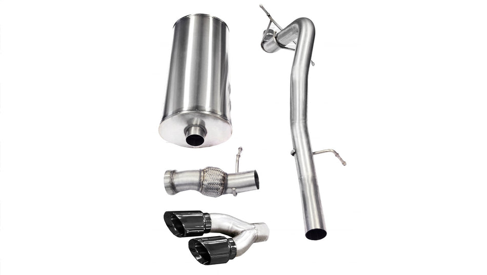 3.0in. Cat-Back Single Side Exit With Twin 4.0in. Black PVD Pro-Series Tips