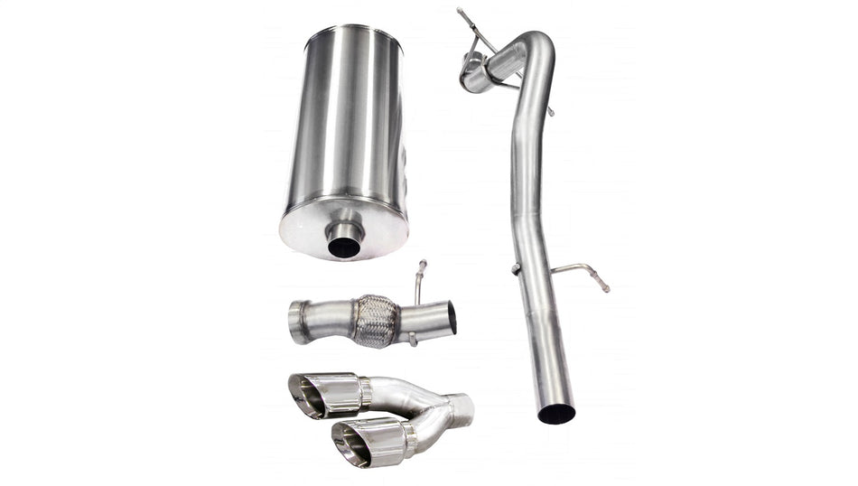 3.0in. Cat-Back Single Side Exit With Twin 4.0in. Polished Pro-Series Tips